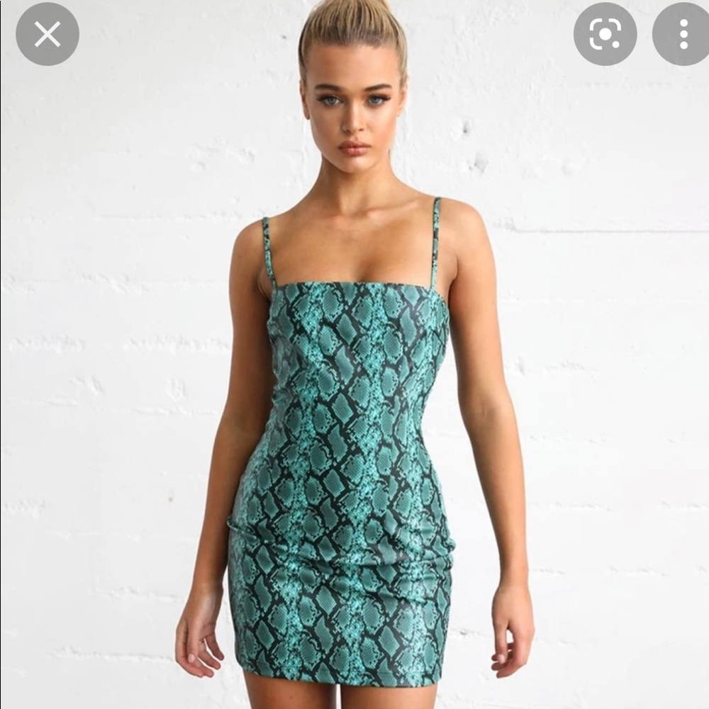 Snake Print Mini Dress by Tiger Mist 🐯 - Small